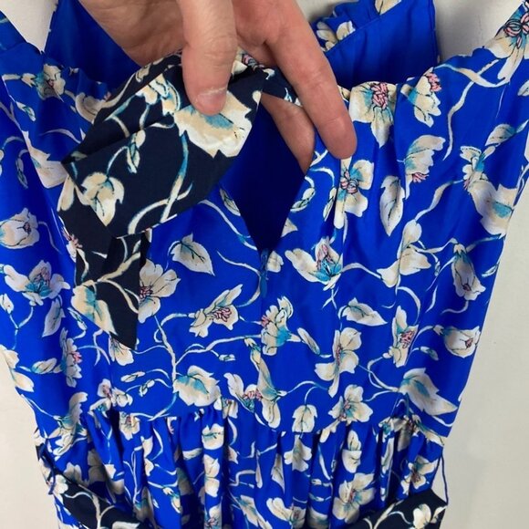 NEW Eliza J Floral Bow Tie Back Midi Sundress Blue Size‎ 4 Nordstrom Bohemian - Picture 9 of 12